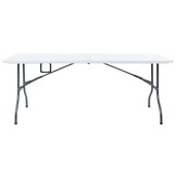 vidaXL Tuintafel inklapbaar 180x72x72 cm HDPE wit