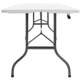 vidaXL Tuintafel inklapbaar 180x72x72 cm HDPE wit