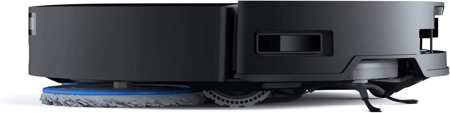 ECOVACS DEEBOT T50 OMNI Gen2-robotstofzuiger en -dweil, 25.000 Pa, ZeroTangle 3.0, AIVI 3D 2.0, alles-in-één OMNI-station, dweil voor 75°C-water, ultradun - 81 mm, Zwart