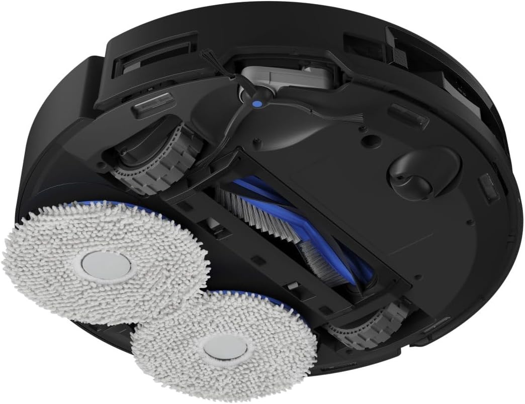 ECOVACS DEEBOT T50 OMNI Gen2-robotstofzuiger en -dweil, 25.000 Pa, ZeroTangle 3.0, AIVI 3D 2.0, alles-in-één OMNI-station, dweil voor 75°C-water, ultradun - 81 mm, Zwart