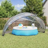 vidaXL Pooldome 592 x 590 x 275 cm PVC Doorzichtig
