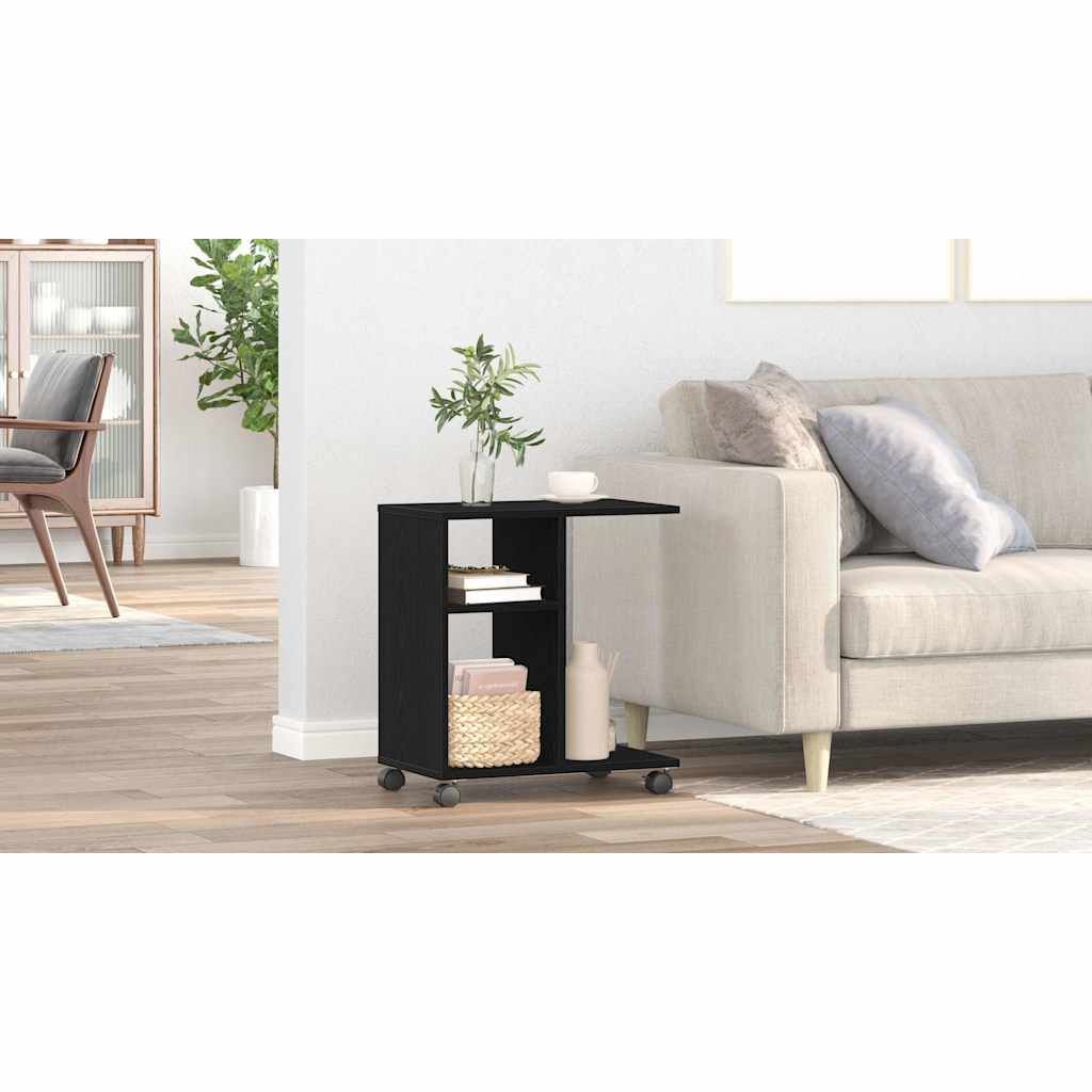 vidaXL Bijzettafel Zwart eiken 50 x 30 x 55 cm Bewerkt hout