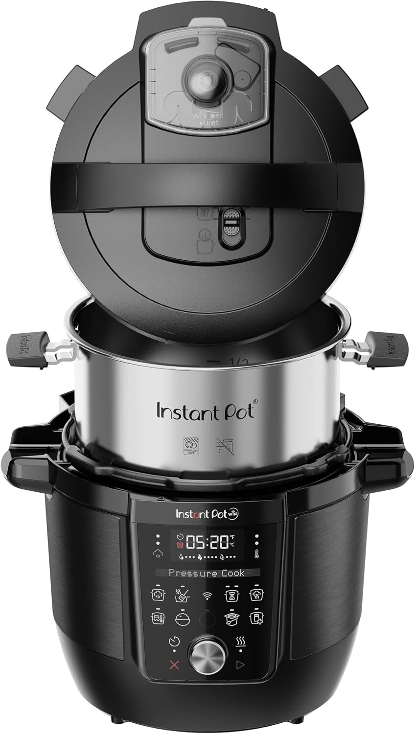 Instant Pot Plus 9-in-1 multikoker 5,7 l – geborsteld roestvrij staal, snelkookpan, spaarpan, rijstkoker, sauteermachine, yoghurtmaker, voedselwarmer, stoompan, vacuümkoker, sterilisator