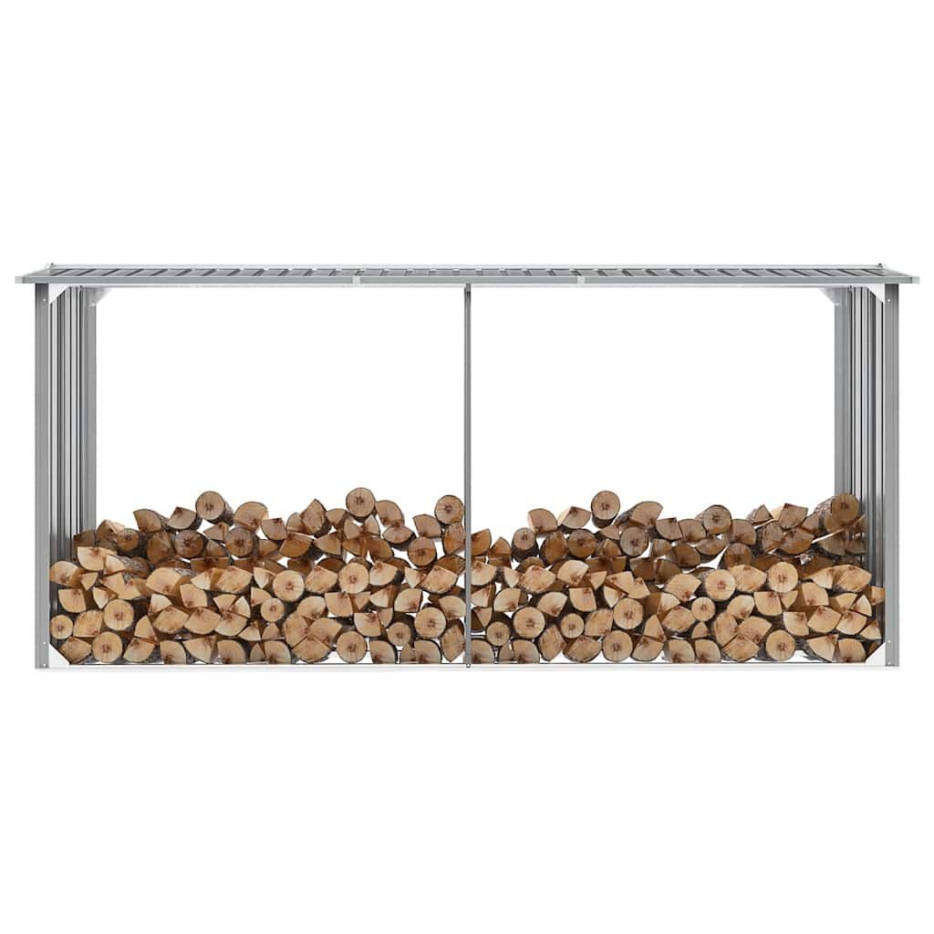 Haardhoutschuur 330cm Staal Grijs - 34% Korting