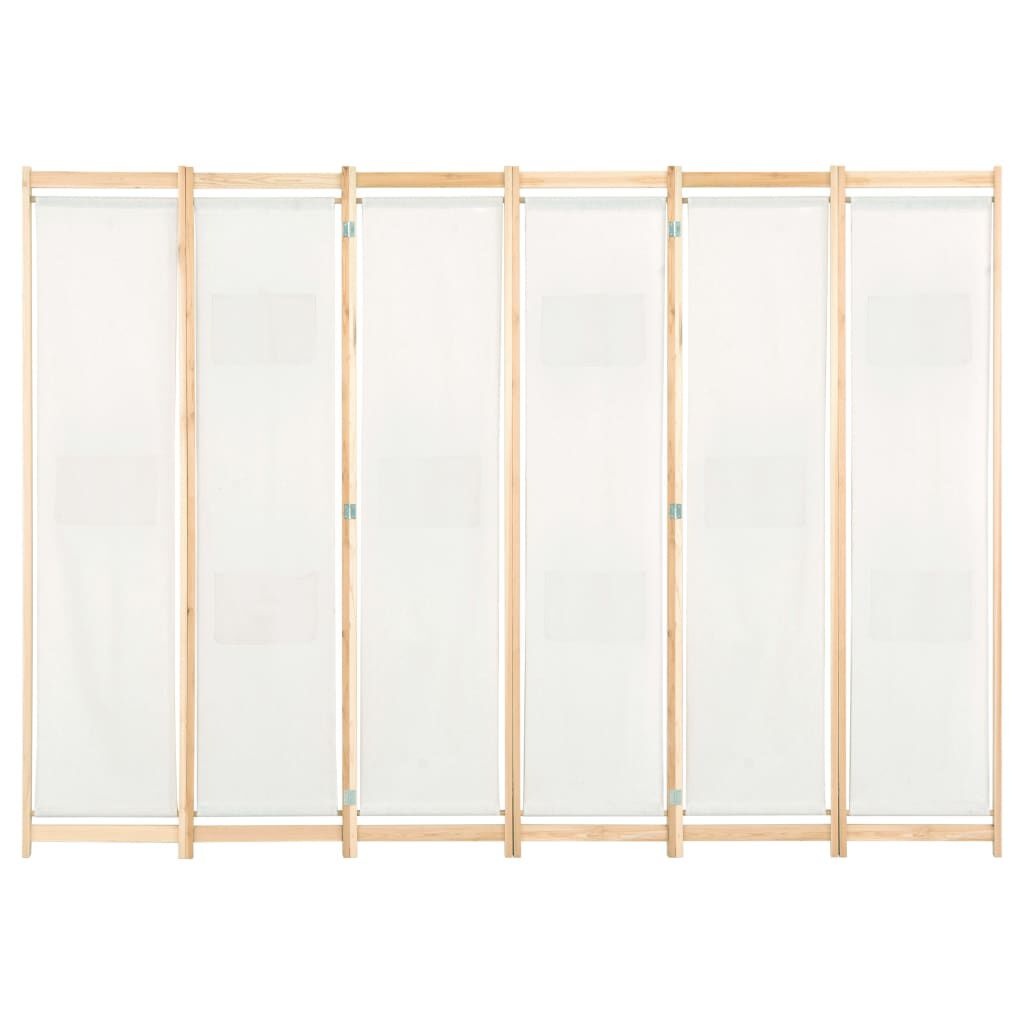 Kamerscherm met 6 panelen - Crème, 240x170 cm (34% korting!)