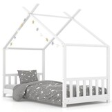 Kinderbedframe Grenenhout Wit 80x160 cm - 54% Korting!