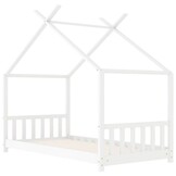 Kinderbedframe Grenenhout Wit 80x160 cm - 54% Korting!