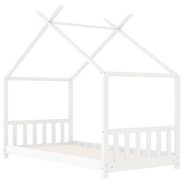 Kinderbedframe Grenenhout Wit 80x160 cm - 54% Korting!