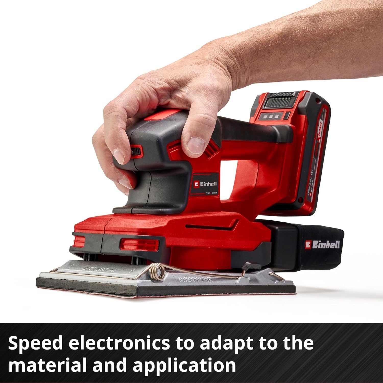 Einhell Accu Vlakschuurmachine 18V - 1/2 Vel - Power X-Change - Solo