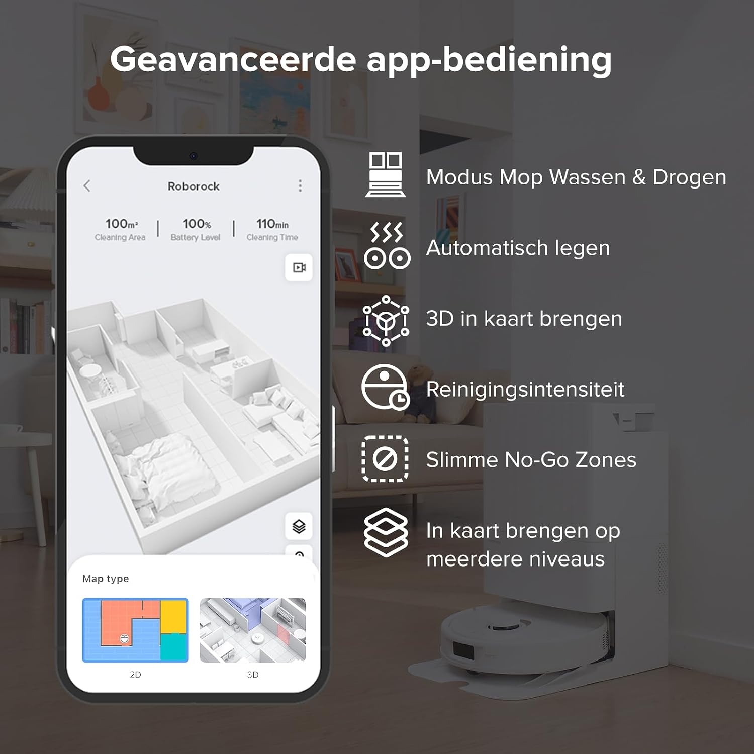 Robotstofzuiger Qrevo met Dweilfunctie & Zelfreinigend Station - 35% Korting