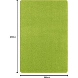 Groen Laagpolig Vloerkleed Effen 140x200 cm (33% Korting)