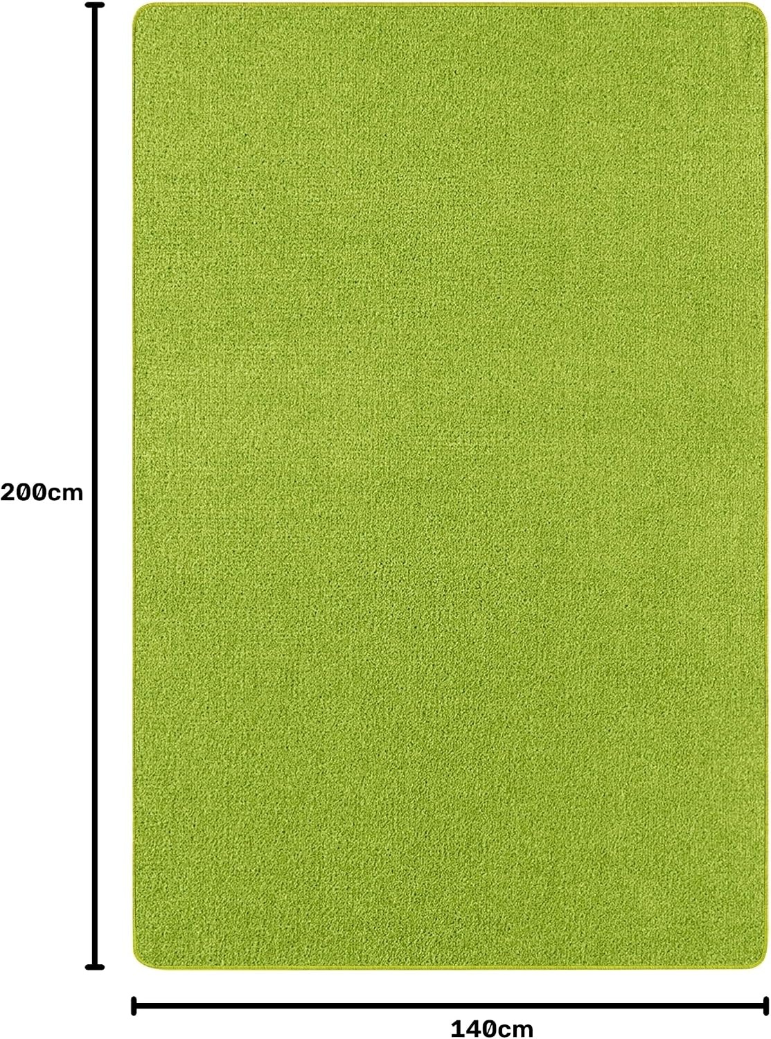 Groen Laagpolig Vloerkleed Effen 140x200 cm (33% Korting)
