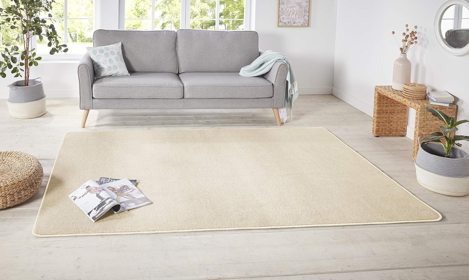 Groen Laagpolig Vloerkleed Effen 140x200 cm (33% Korting)