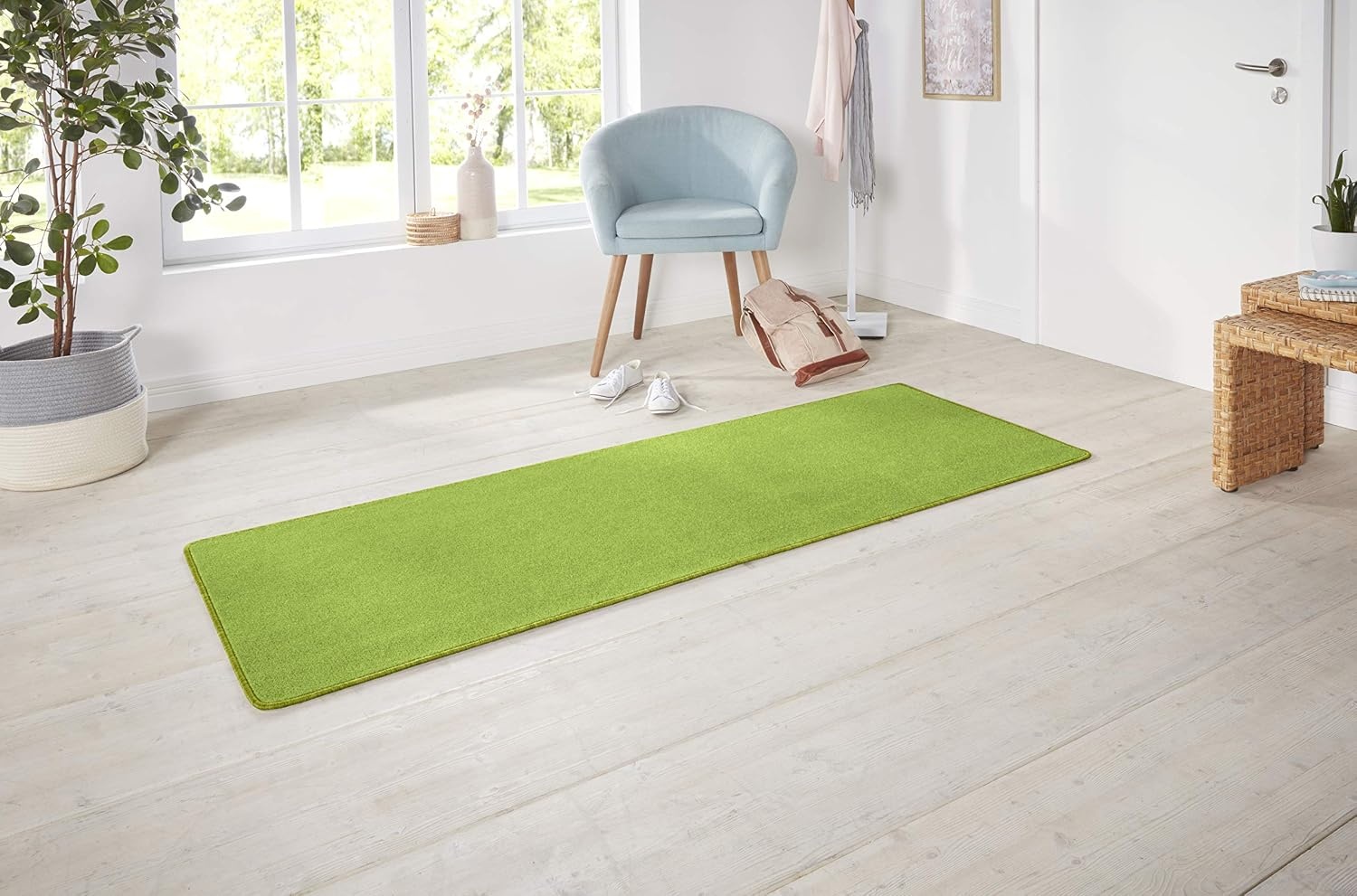 Groen Laagpolig Vloerkleed Effen 140x200 cm (33% Korting)