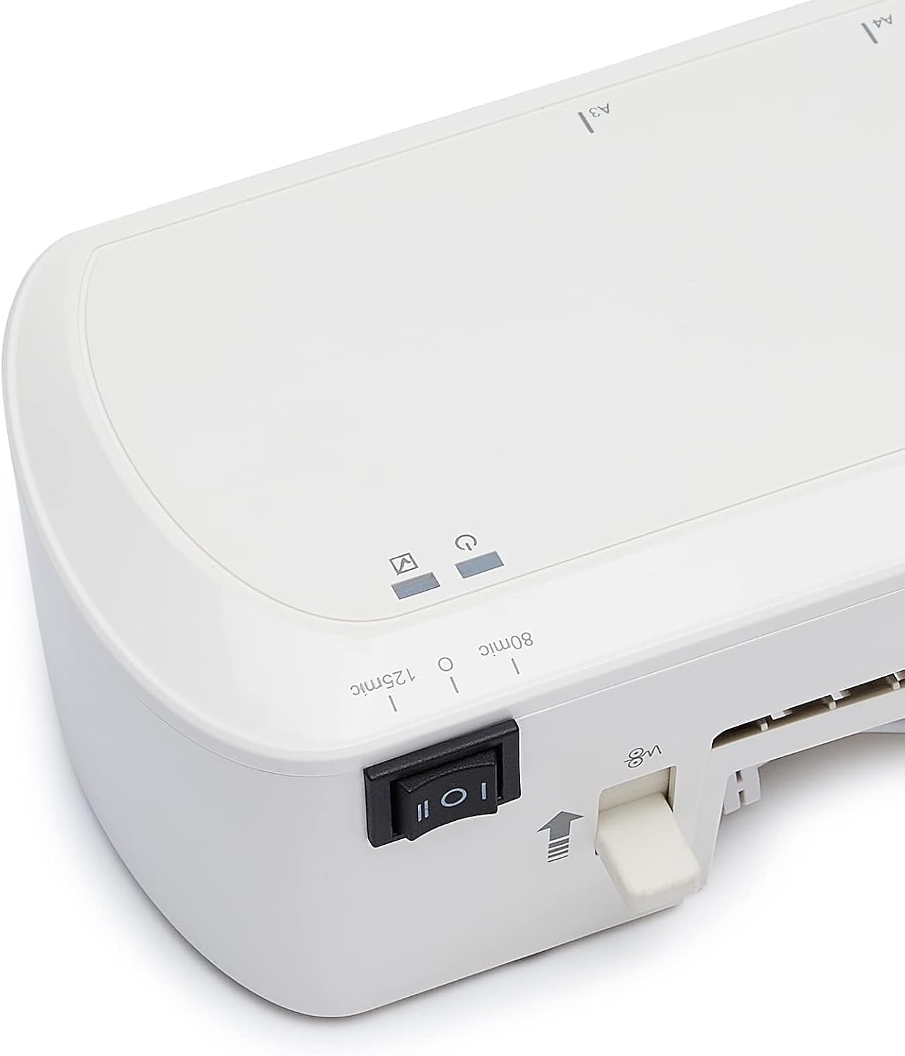 Amazon Basics Thermische lamineermachine, DIN A3-formaat, inclusief 20 x lamineerhoezen, wit - Maat A3
