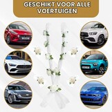 Trouwauto Bloemenslinger Wit 180cm (2 stuks) - 33% Korting