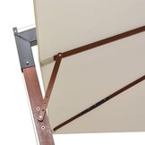 Zweefparasol 300x300 cm wit met houten paal - 54% korting