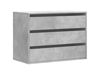 Ladekast Betongrijs Bewerkt Hout - 80x41x58 cm (34% Korting)