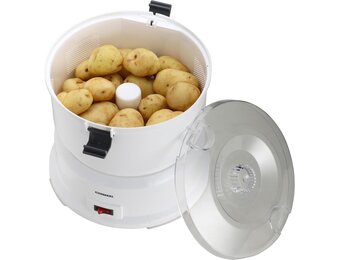 Elektrische Aardappelschiller & Saladecentrifuge - 1kg - 85W - Wit