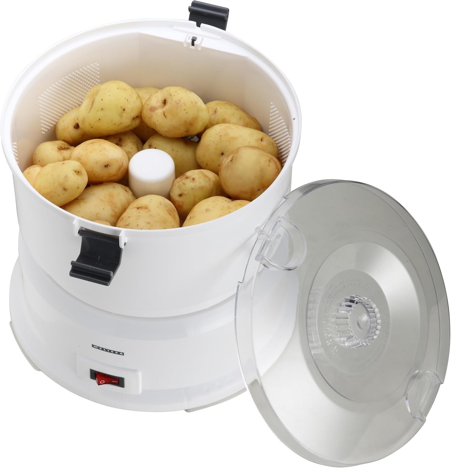 Elektrische Aardappelschiller & Saladecentrifuge - 1kg - 85W - Wit