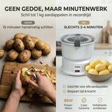 Elektrische Aardappelschiller & Saladecentrifuge - 1kg - 85W - Wit