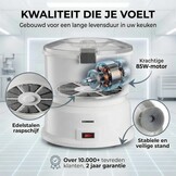 Elektrische Aardappelschiller & Saladecentrifuge - 1kg - 85W - Wit