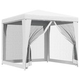Witte Partytent met Mesh Wanden 2.5x2.5m - 34% Korting