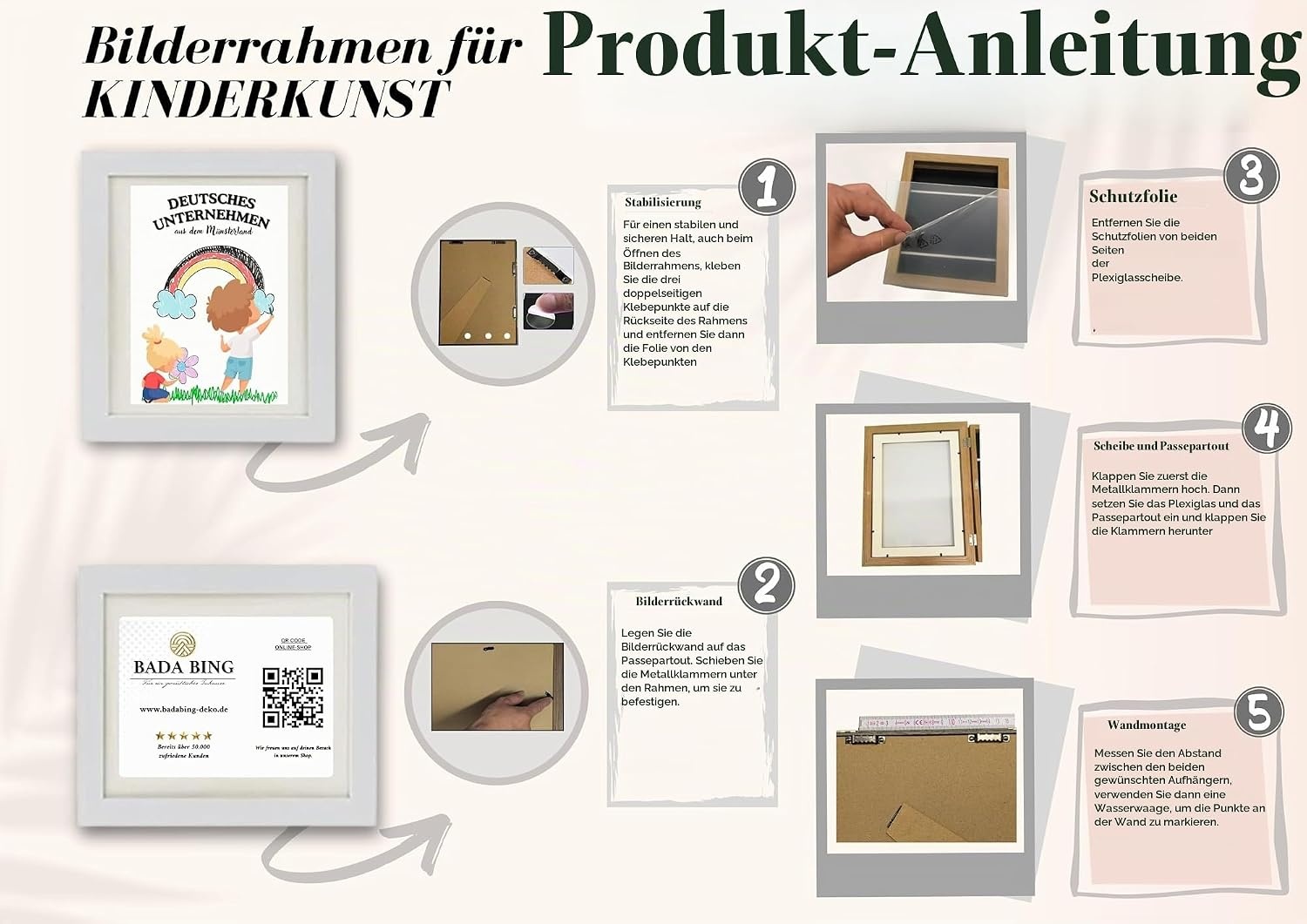 Bada Bing Wissellijst A3 Wit - Frontopening, Ruimte voor 150 Kindertekeningen (31% Korting)