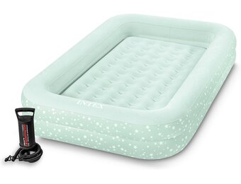 Intex 66810NP Children's Camping Air Bed, Hand Pump, 107cm x 168cm x 25cm
