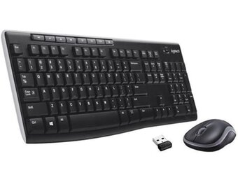 Logitech MK270 Draadloos Toetsenbord & Muis Combo (AZERTY, Zwart, 32% Korting)