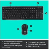 Logitech MK270 Draadloos Toetsenbord & Muis Combo (AZERTY, Zwart, 32% Korting)