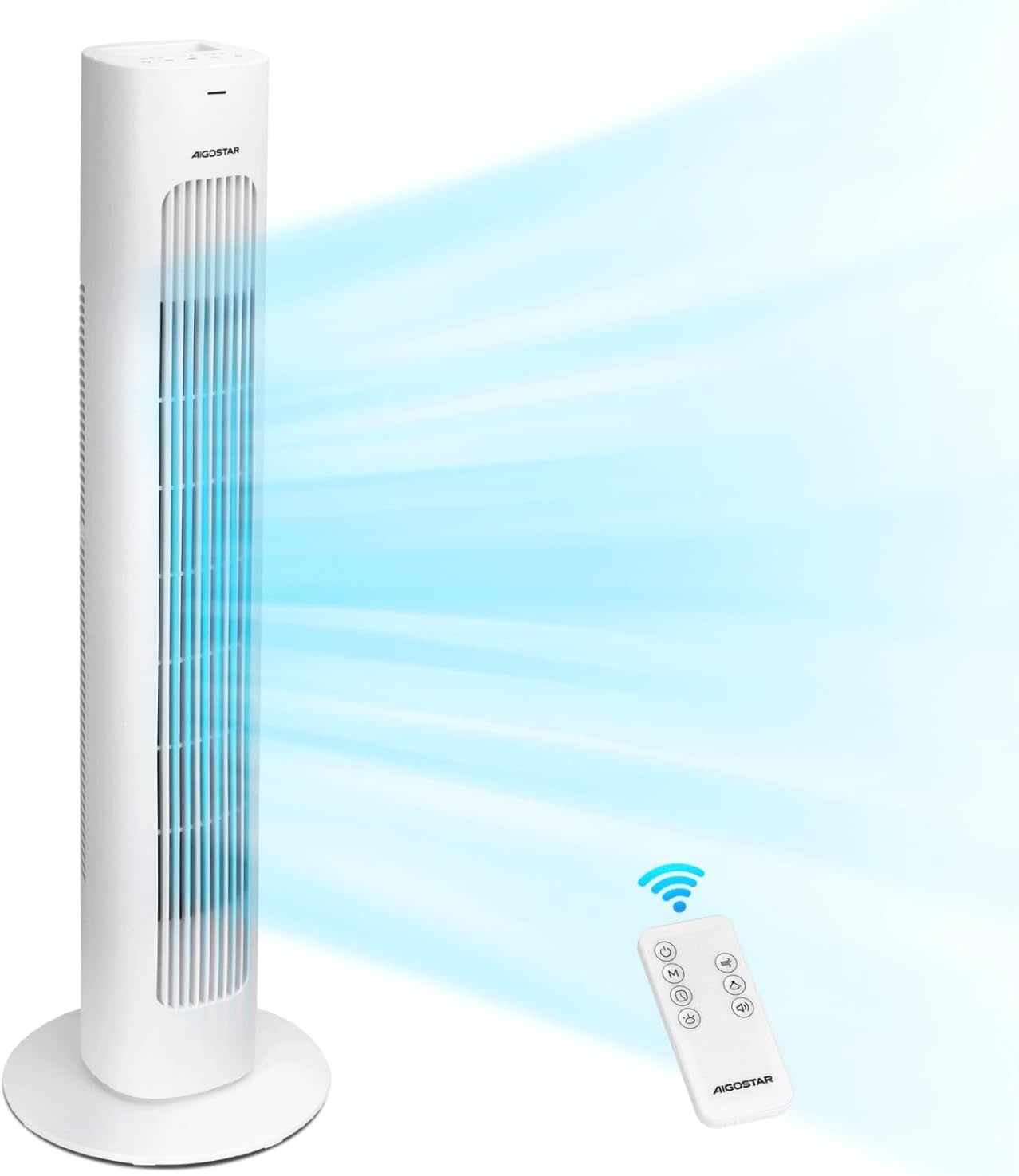 Torenventilator Aigostar Robert Wit met Afstandsbediening - 34% Korting