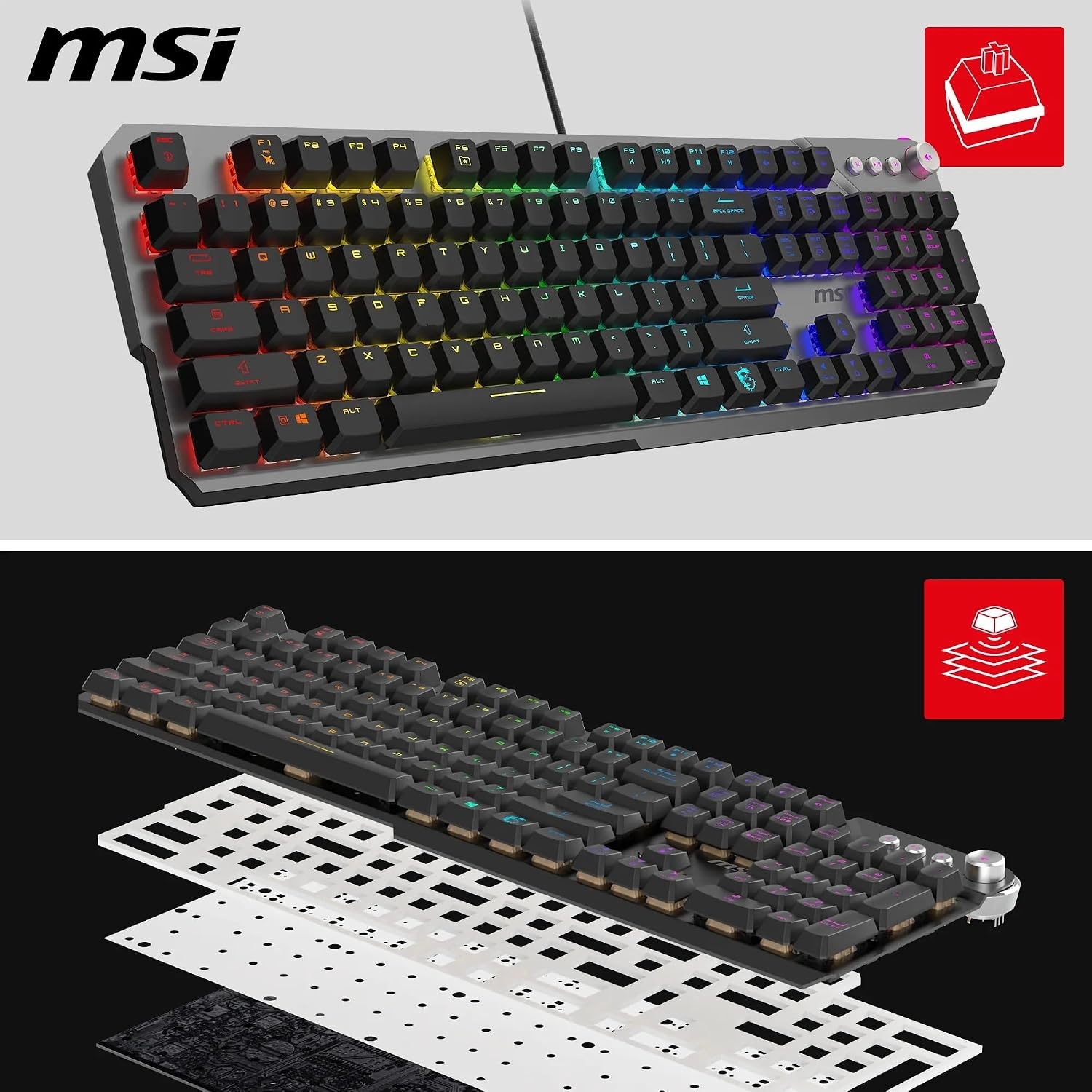 MSI STRIKE 600 AZERTY Gaming Toetsenbord - Stil & Comfortabel (34% Korting)