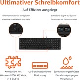Amazon Basics USB Toetsenbord QWERTZ (Duits) Matzwart - 44% Korting