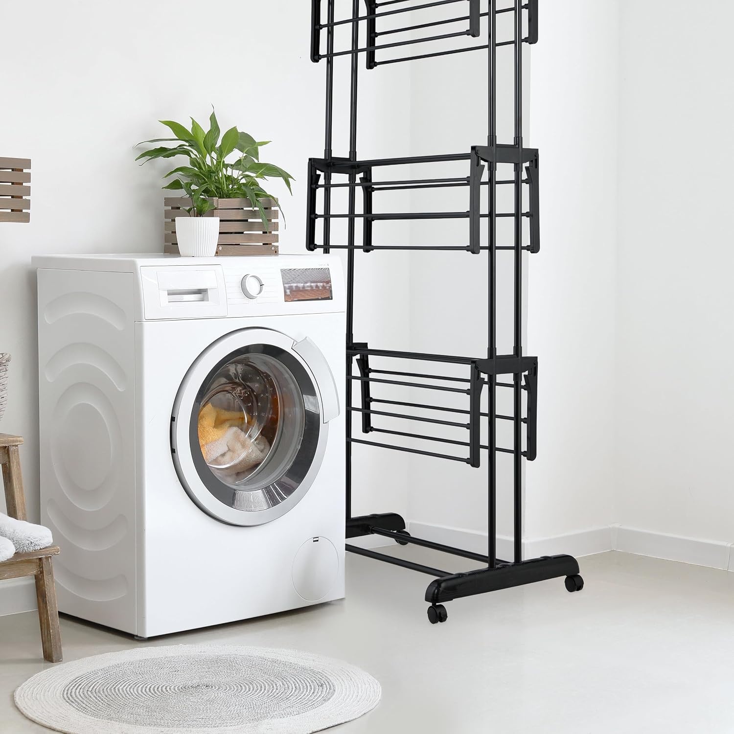 Torenwasrek met Wielen - Wit - 4 Etages - 32% Korting