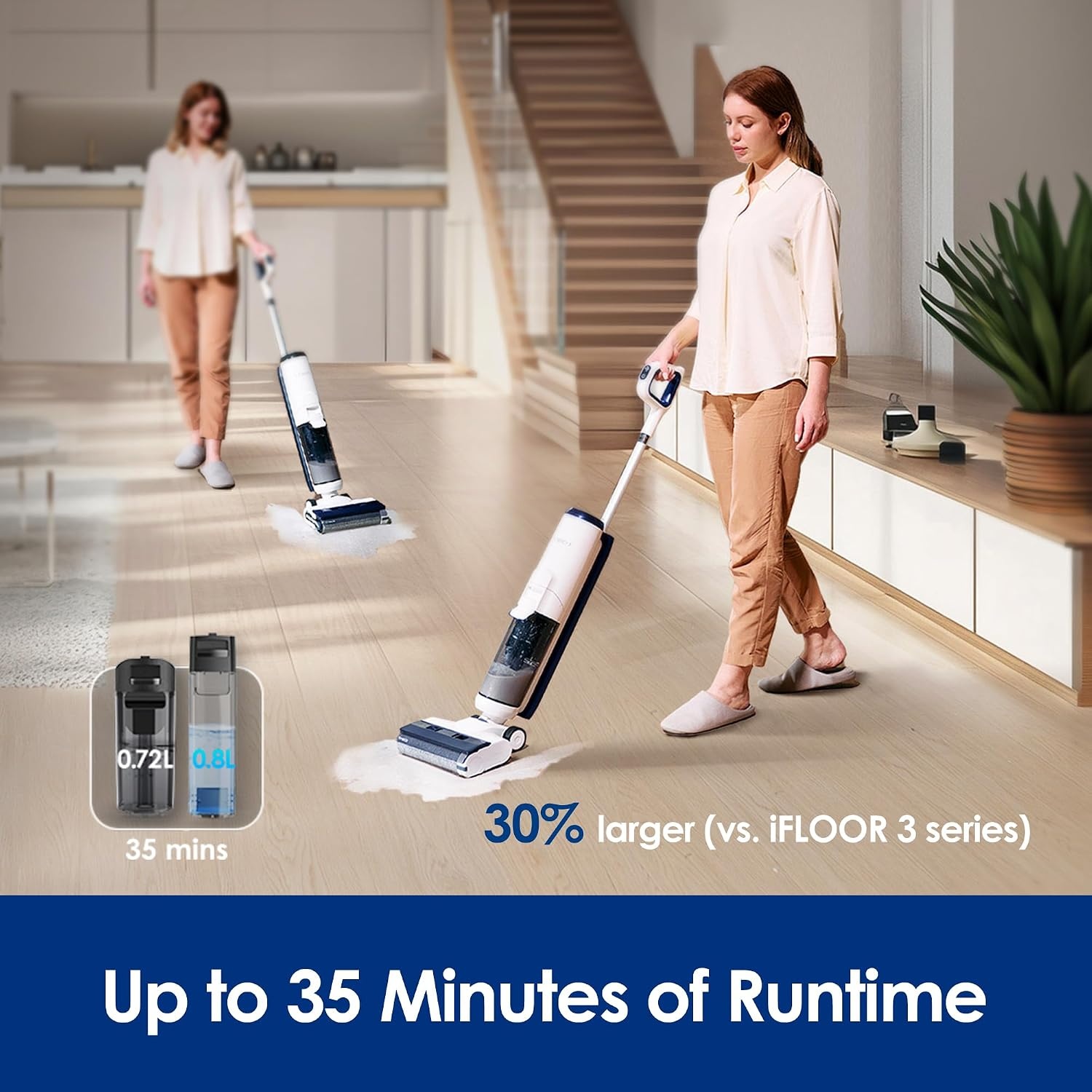 Tineco iFLOOR 5 Breeze Complete: Draadloze Nat-/Droogzuiger (35% Korting)