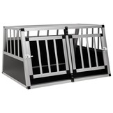 Hondenbench Dubbele Deur 89x69x50 cm - Aluminium/MDF