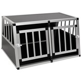 Hondenbench Dubbele Deur 89x69x50 cm - Aluminium/MDF