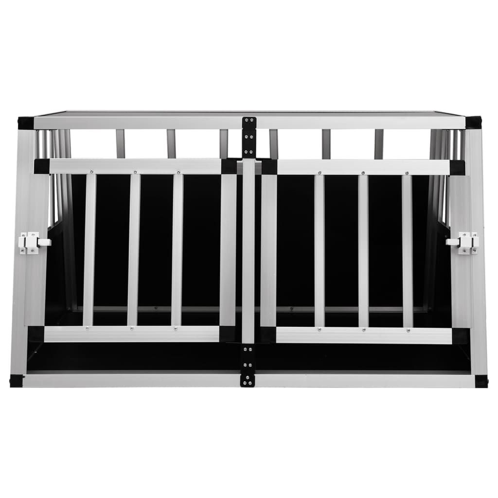 Hondenbench Dubbele Deur 89x69x50 cm - Aluminium/MDF