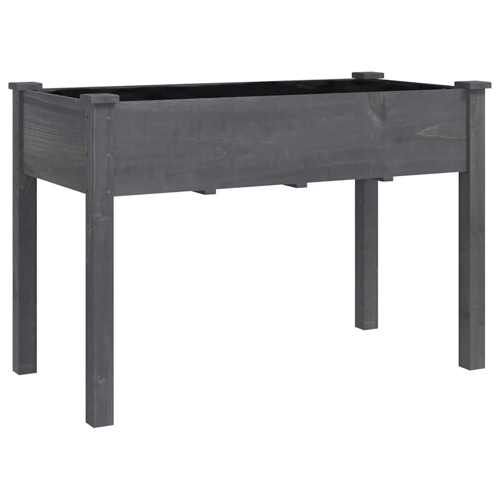 Plantenbak Vurenhout Grijs 118x59x76 cm - 54% Korting!