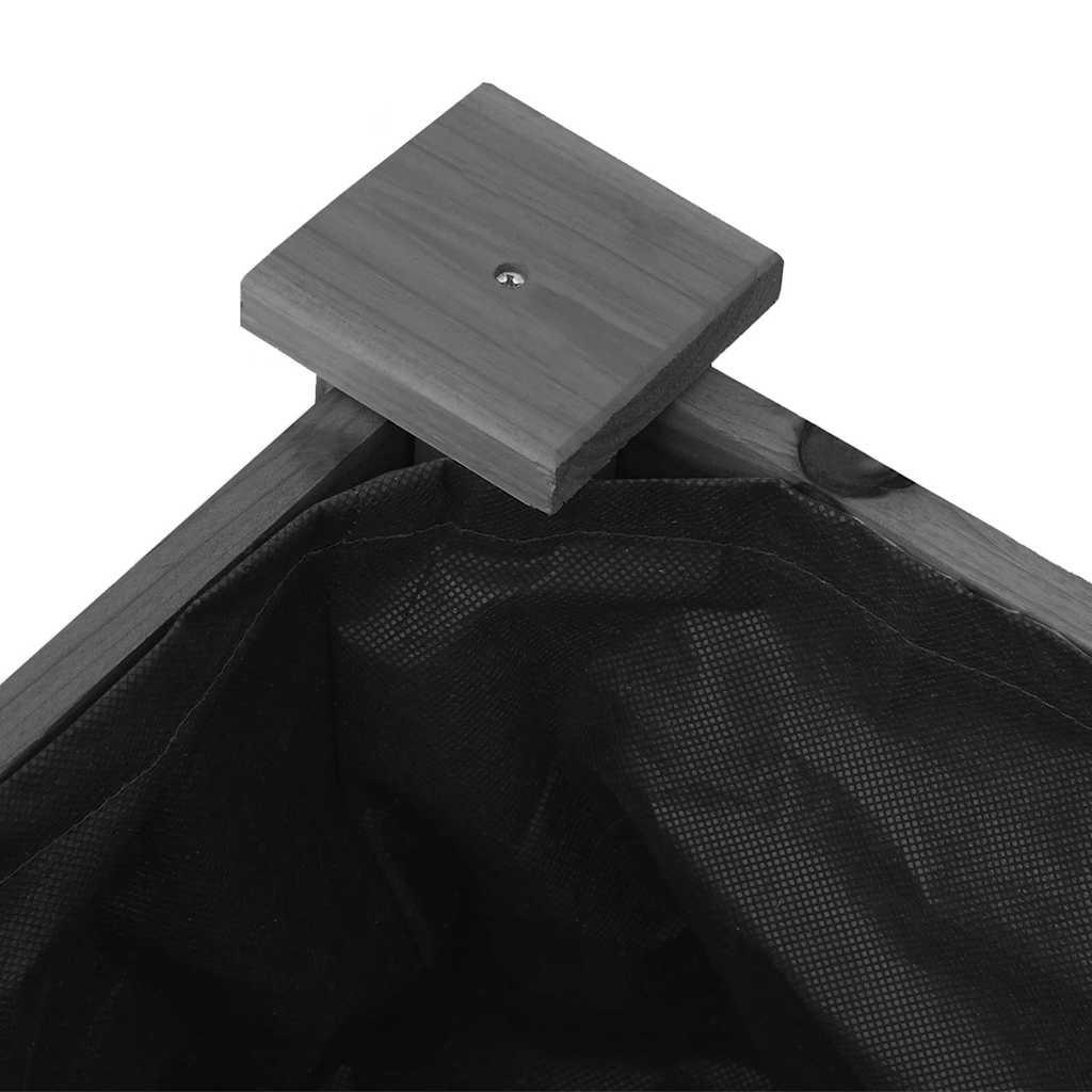 Plantenbak Vurenhout Grijs 118x59x76 cm - 54% Korting!