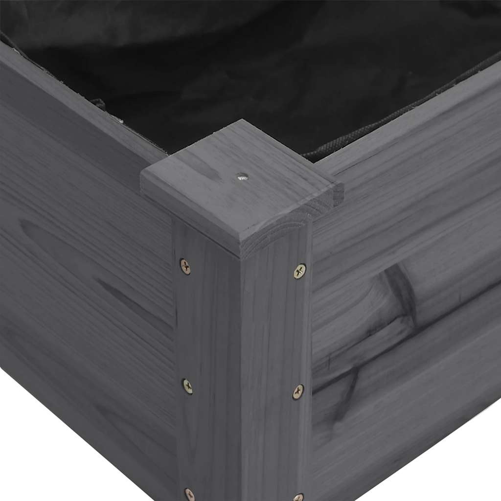 Plantenbak Vurenhout Grijs 118x59x76 cm - 54% Korting!