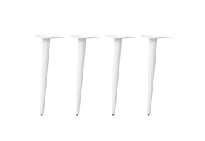 Salontafelpoten Staal Wit 4 stuks 42-43 cm conisch - 39% Korting