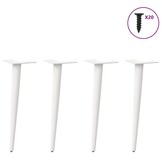 Salontafelpoten Staal Wit - Set van 4 - 42-43 cm - 33% Korting