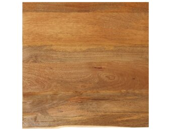 Massief Mangohouten Tafelblad met Natuurlijke Rand (80x80 cm) - 34% Korting
