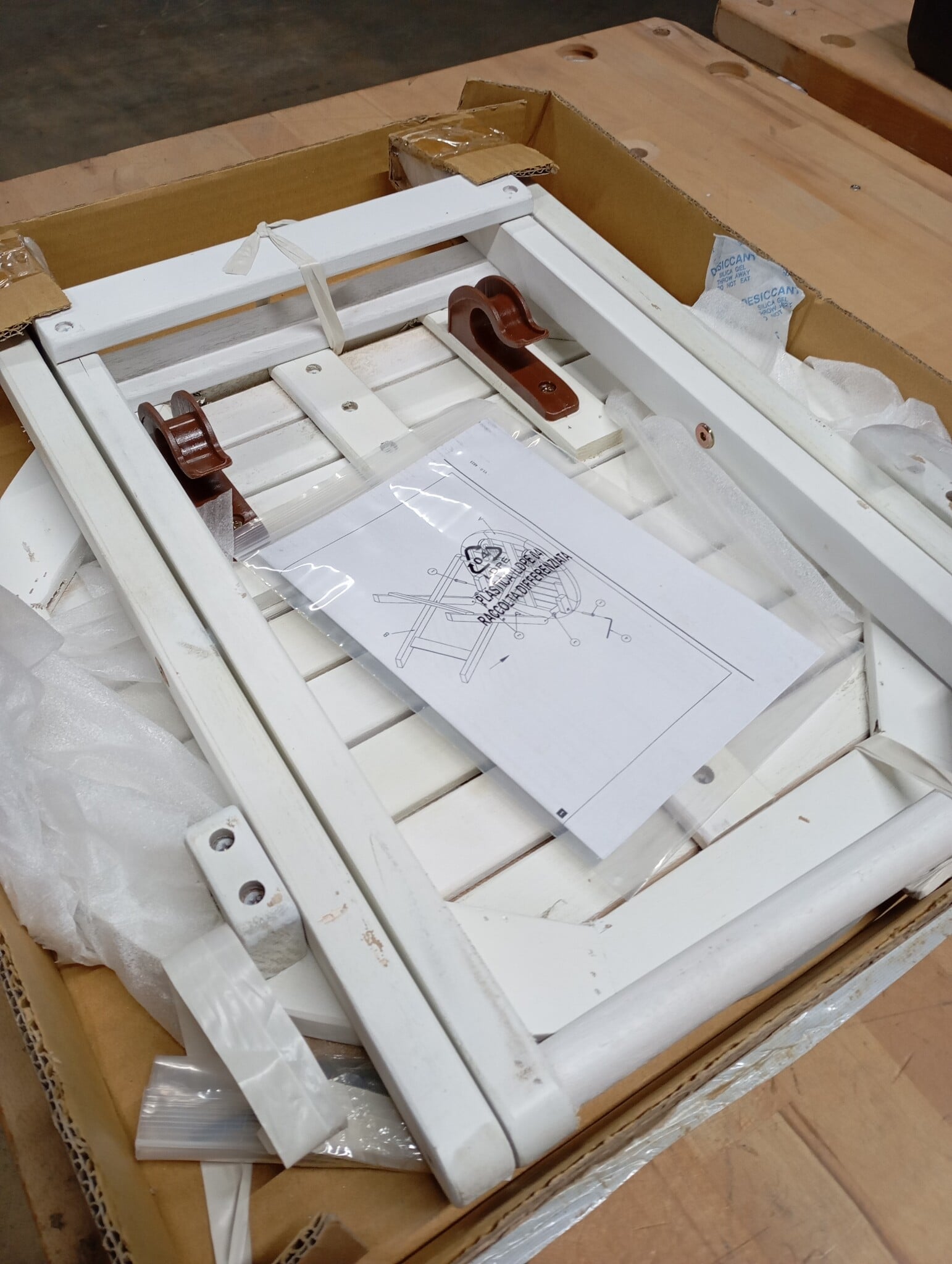 Inklapbare Tuintafel Acaciahout Ø 46 cm Wit - 52% Korting