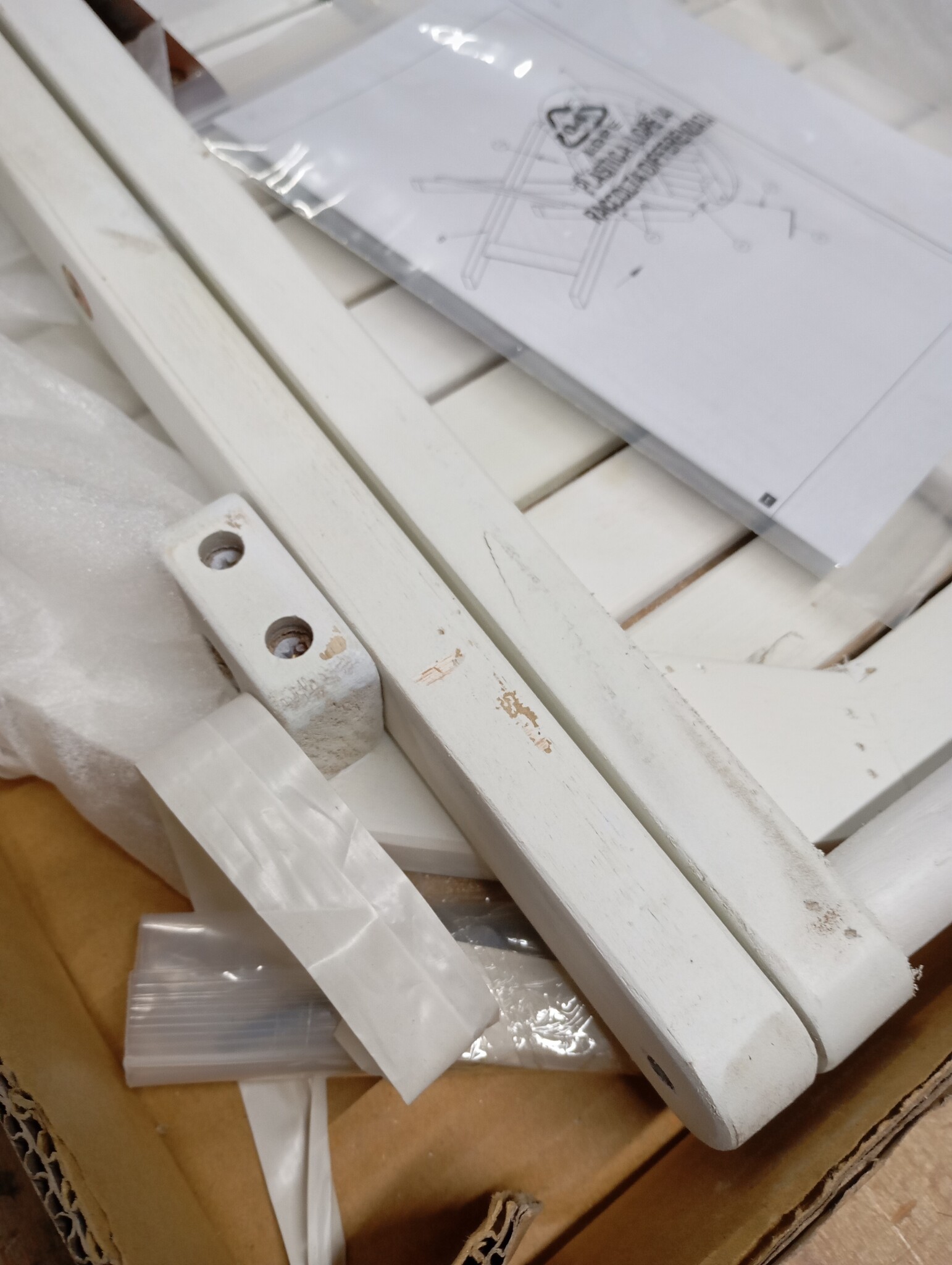 Inklapbare Tuintafel Acaciahout Ø 46 cm Wit - 52% Korting