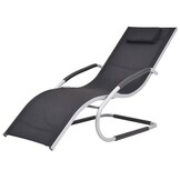 Zwart Aluminium Ligbed met Kussen - 34% Korting