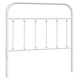 vidaXL Hoofdbord Metaal Wit 100 cm - 32% Korting!