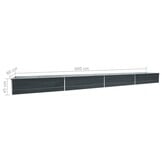 Verhoogde Plantenbak Staal Antraciet - 600x80x45 cm - 34% Korting